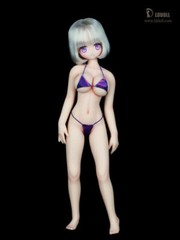 LDDOLL 1/6th 22XL Pink Skin Girl Silicone 22cm Figure Body Fit OB CG Head Model
