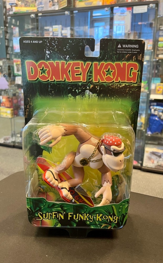 🔥 Rare 1999 Donkey Kong Surfin’ Funky Kong Figure – NEW SEALED –