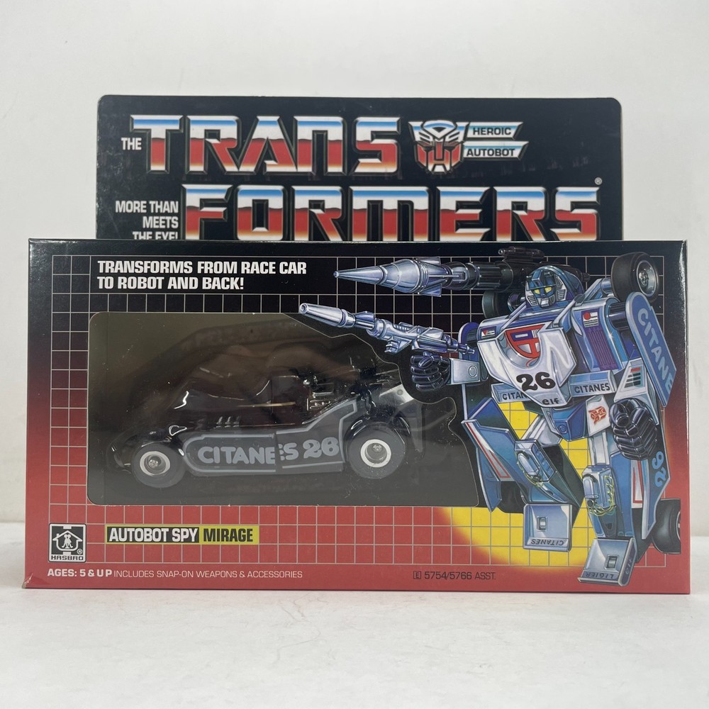 Transformers G1 Black Mirage Autobot Spy Action Figure Reissue Toys New in Box