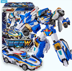 SAMG Metal Card Bot W Set | BlueCopW+HeavyIron W | Transforming Car | Korean Toy