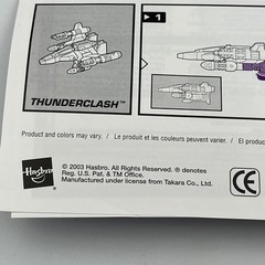Transformers Armada Skywarp Super Con Complete Missiles Instructions 2003