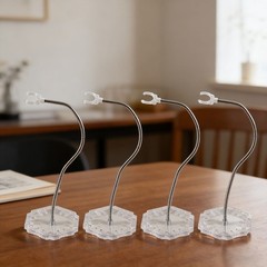 4 Pack Clear Action Figure Stand Action Display Holder Metal Support Arm