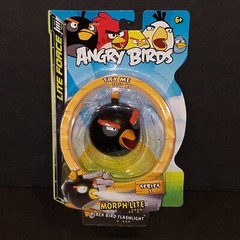 Angry Birds Morph Lite Flashlight 3 Figure Set Lite Force Black Red Yellow Bird