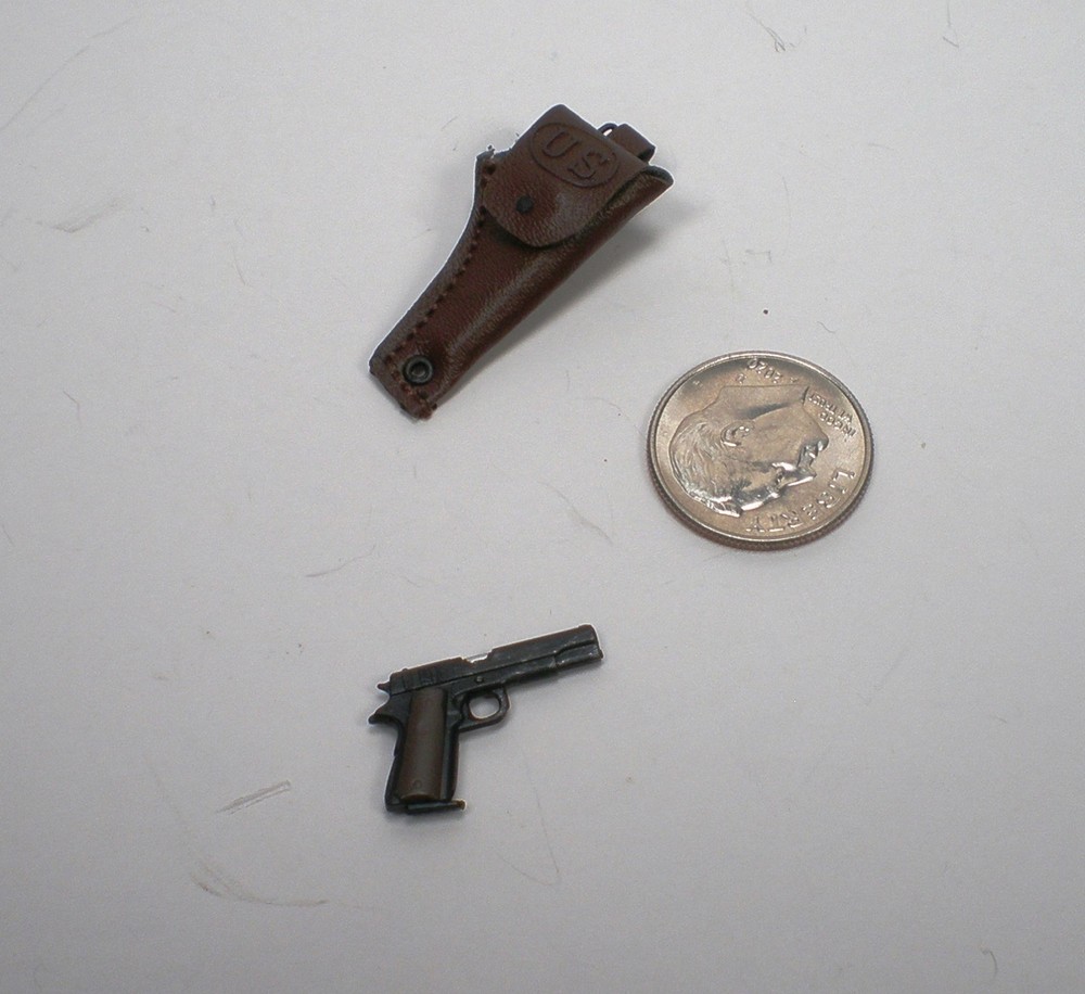 1/12 Scale WWII United States, 45 Auto Pistol / Holster, Crazy Fig