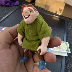 Human Action Figure Doll w/ Clothes, Green Fabric Tunic, Blue Shoes