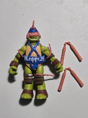 TMNT Savage Mikey 2015 Playmates Michelangelo Action Figure Complete