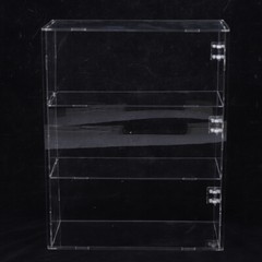 3-Tier Display Case Shelf Dustproof Clear Showcase Holder for Action Figures