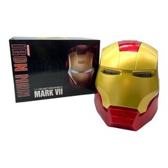 Iron Man Mark VII Headgear 1:1 Helmet LED Eyes Gold CG7248 Wearable New In Box