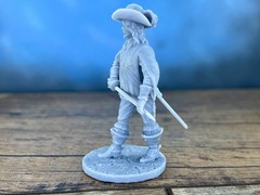 3D Printed musketeer resin soldiers Tabletop Collectible 80mm