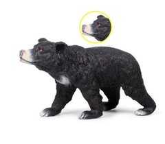 10.5cm Black Bear PVC Toy Wild Animal Action Figure Doll Kids Gift