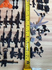 Lot Of 60 Figure S Accessories Guns Weapons Black Sizes Varies Small Pieces
