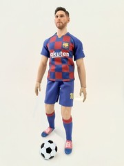 Lionel Messi OOAK Soccer Barcelona INSPIRED 12” POSABLE Display Collectors DOLL