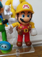 12-PK WHITE TANOOKI SUPER MARIO 4″ Lot Builder Penguin Cat Metal Raccoon Luigi