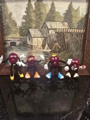 Vint California Raisins 1988 Applause Bendable Plush Figures Lot of 4 Hardee’s
