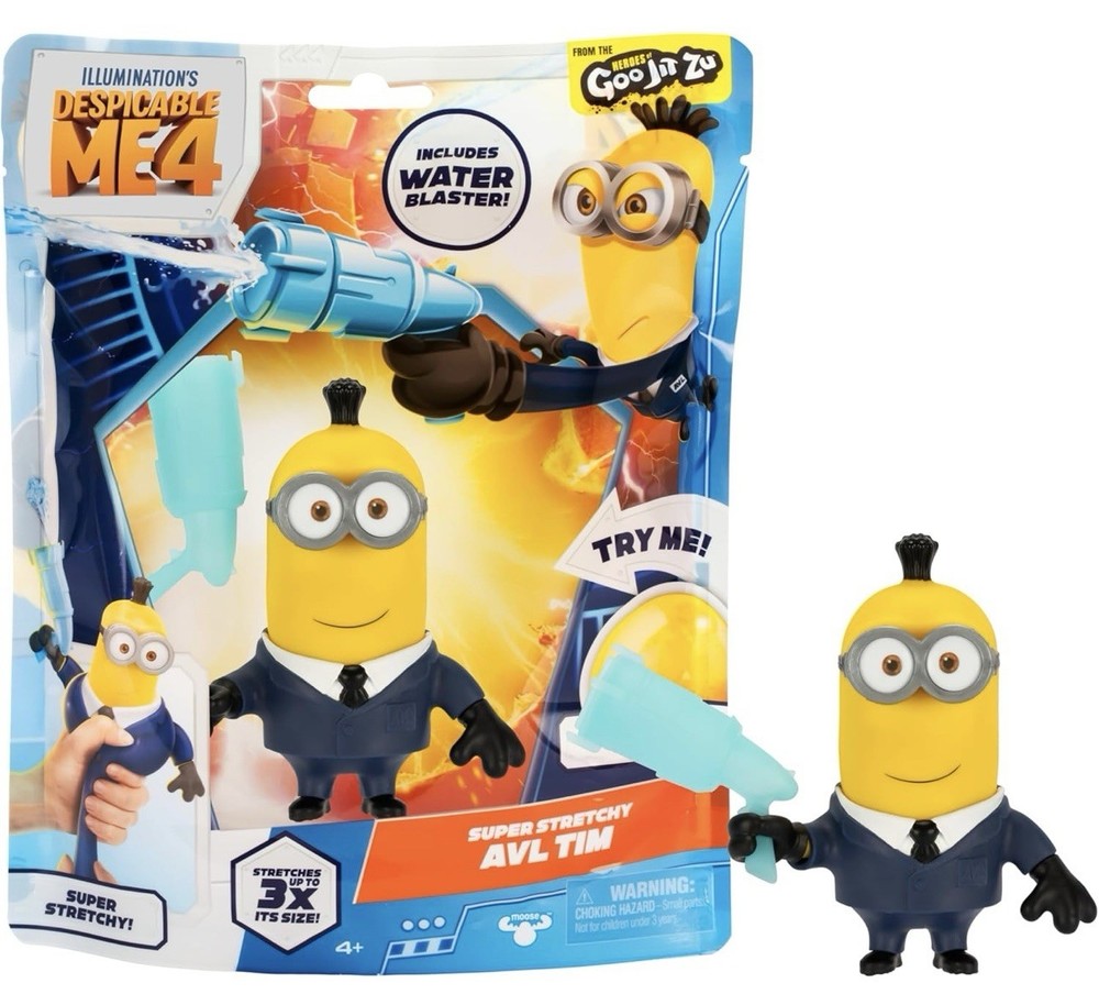 Despicable Me 4 Heroes of Goo Jit Zu Super Stretchy Mega Minion AVL TIM ~ NEW
