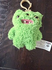 Original Fuggler Keychain Series 5 Green 3-Eye Monster Plush 12cm