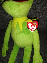 Kermit the Frog Ty Beanie Buddies 2013 Rare Muppets Plush Medium 16″ Tags