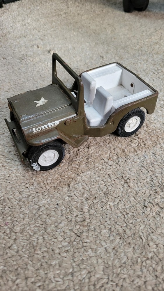 Vintage Tonka Military Green Jeep – Die Cast – 6 Inches