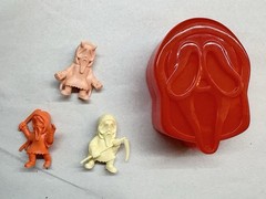 2025 Culturefly Scream Ghostface Tiny Mights Set Of 3 Peach Yellow Pink W/ Case