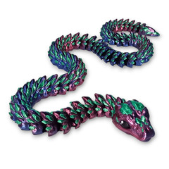 Lot 4 Articulated Snake Fidget Toys 3D Printed Flexible Desk Toy Gift – 21″
