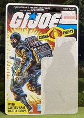 Vintage 1984 G.I. Joe FIREFLY v1 Full UNCUT Peach File Card Back GI Cobra ARAH