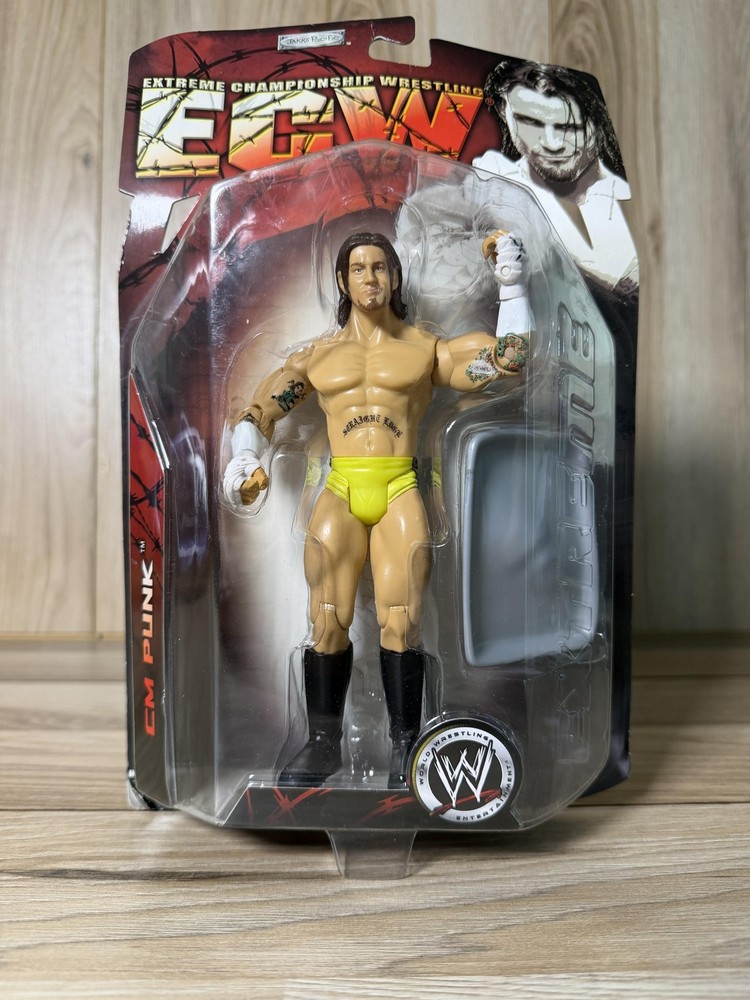 ECW WWE CM Punk Wrestling Action Figure New Card Wear Toy Multicolor ECW