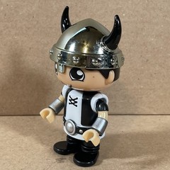 Bonkers Toy Ryan’s World Viking Ryan Black Suit Silver Helmet 3” Action Figure