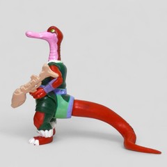 DINOSAUCERS QUACKPOT GLASSLITE BRAZIL VINTAGE FIGURE WITH 3D WEAPON RARE