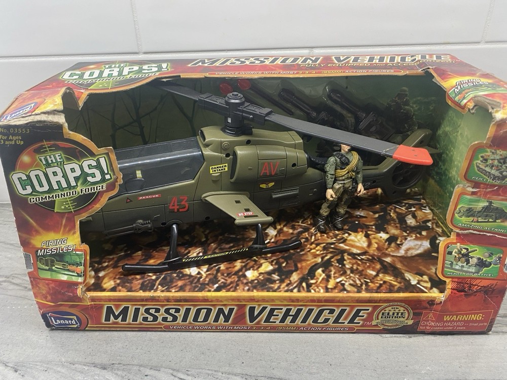 Lanard the Corps Mission Vehicle Attack Helicopter 2004 Rare!