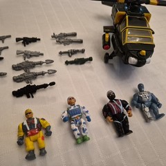 LOT Vintage 1993 Military Muscle Men San Francisco Toymakers Mighty Helicopter