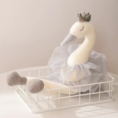 40cm Beautiful Skirt Swan White Pink Color Super Lovely Animal Stuffed Plush