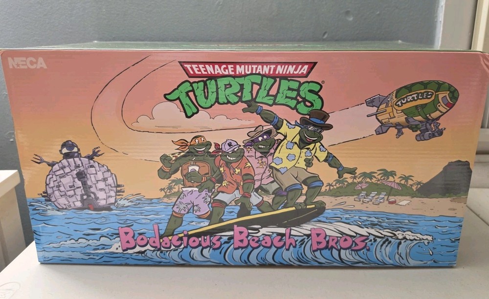 TMNT NECA Sewer Surfing Bodacious Beach Bros Set 2025 SDCC NEW Opened Box