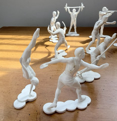Vintage FULL Of Pepsi 1964 Tokyo Olympic Summer Games Promo Figures + Massage