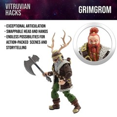 Grimgrom (Dwarf Mercenary) 1/18 Scale Collectible Vitruvian H.A.C.K.S. Action