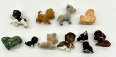 Puppy In My Pocket Mixed Lot of 10 Fuzzy Felt Flocked Mini Figure Toys