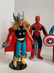 VINTAGE MEGO Avengers LOT Spiderman, Hulk, Iron Man, Falcon, Cap America, Thor