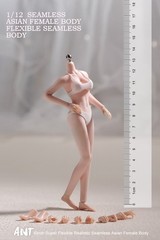 ANT T305B 1/12 Pale Skin Flexible Silicone Female Action Figure Body Model Toys