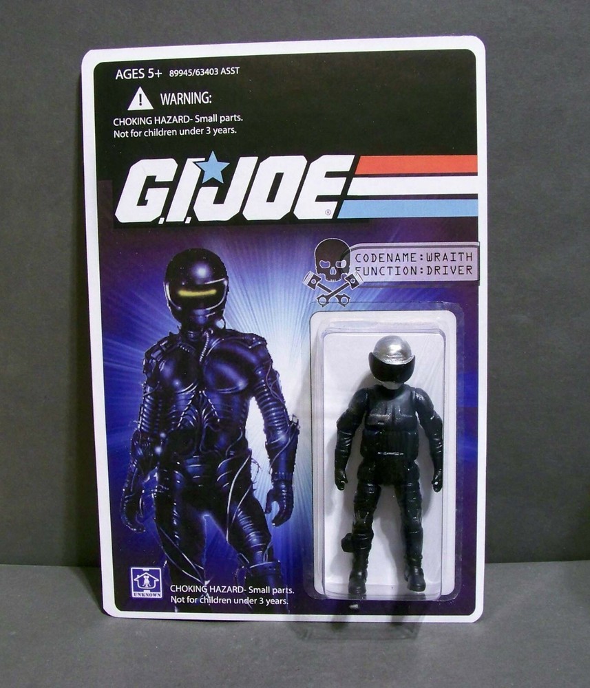 Custom GI Joe figure and package of ” THE WRAITH” charlie sheen 1986 ver 2.0