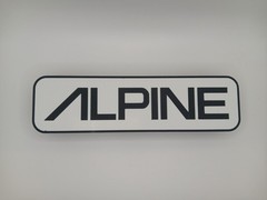 Retro Alpine stereo & radio 80s style logo lightbox sign display light box sign