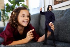Harry Potter Collectible Severus Snape Doll 12-inch Wearing Black Coat Jacket an