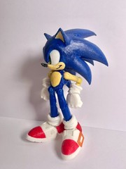 JAKKS Pacific CUSTOM Sonic the Hedgehog 4″ Action Figure 3D PRINTED