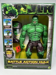 2003 Marvel Battle Action Hulk Toy Biz 12 Figure W/ Snap-On Battle Grip & Sound