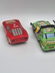 Disney Pixar Cars Lot Of 7 Die-cast & Plastic Some Missing Paint and Flaws
