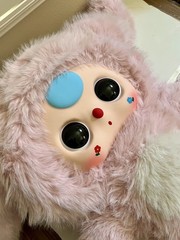 BABY THREE 1000% Big Baby Plush Doll Pink Bunny Boba Eyes Excellent Condition