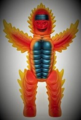 GIANT 15″x10″ KITTY FIRE 2006 MIRRORMAN MONSTER ORNG SUPER 7 KITEFIRE NAGATA MIB