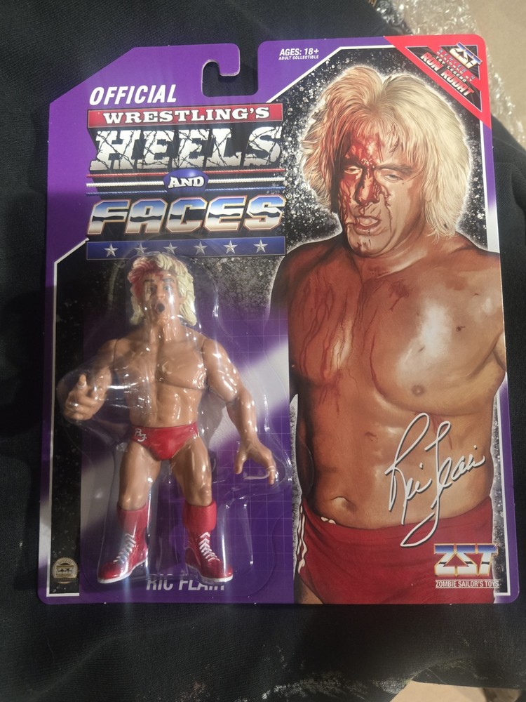 Wrestling’s Heels and Faces Ric Flair Bloody Action Figure ZST brand New