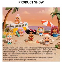 POP MART x Crybaby Vacation Mode On Series Vinyl Plush Key Pendant Figure Doll