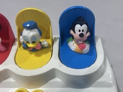 Vintage Disney Mattel Mickey Mouse Friends Pop-Up Baby Toy Poppin Pals