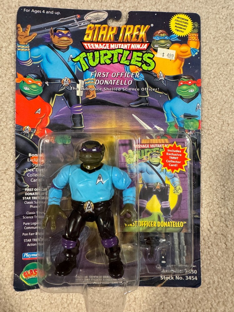 TMNT First Officer Donatello 1994 MOC MOSC 3454 Ninja Turtles Star Trek