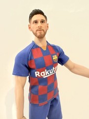 Lionel Messi OOAK Soccer Barcelona INSPIRED 12” POSABLE Display Collectors DOLL